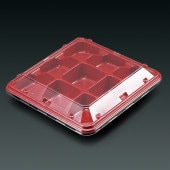 【本体のみ】BF弁当7-1 赤本体 [入数:800]|プラスチック弁当容器|お弁当容器