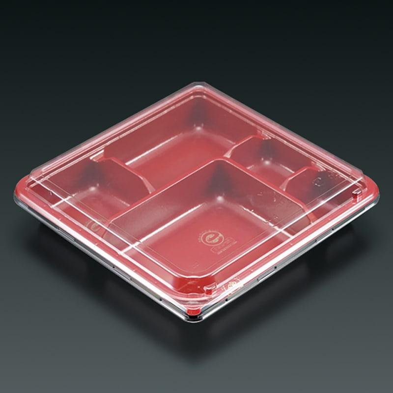 【本体のみ】弁当-M4 加賀漆赤 本体 [入数:800]