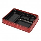 BFハカマ集膳5ローズW本体(N) [入数:600]|プラスチック弁当容器|お弁当容器