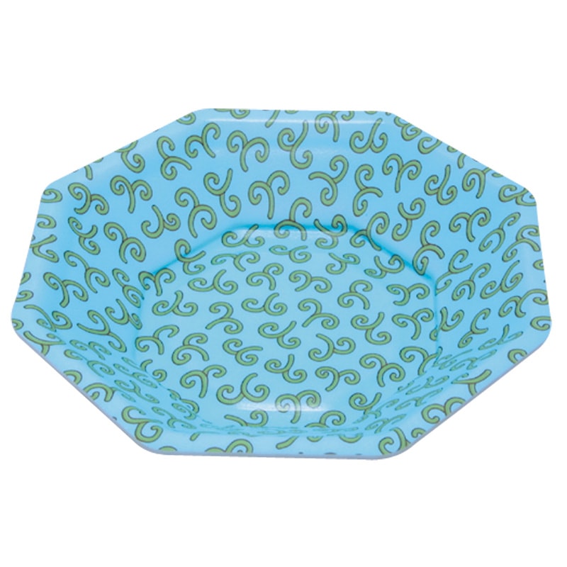 八角皿 中 (耐熱) 青からくさ [入数:600]