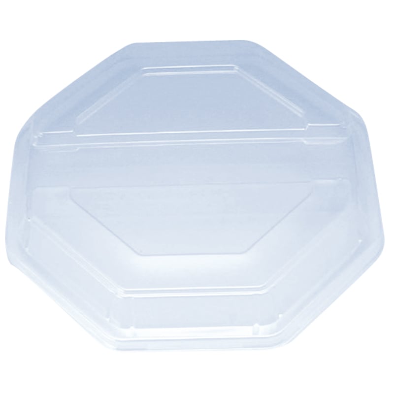 八角皿 中 (蓋) 透明1 [入数:600]