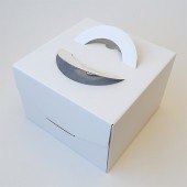 手提げ形式 キャリーデコ　保冷ホワイト150　6号　本体のみ [入数:100]|ケーキ箱|テイクアウト用品