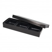 長手懐石黒木目 3BOX[入数:200]|弁当ケース・仕切|お弁当容器