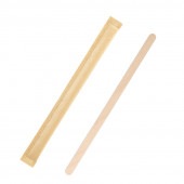 木製マドラー140 未晒紙完封(無地)100本×100袋[入数:10,000]|スプーン・フォーク・ナイフ・マドラー|カトラリー＆テーブルウエア