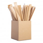 木製マドラー140 未晒紙完封(無地)100本×100小箱[入数:10,000]|スプーン・フォーク・ナイフ・マドラー|カトラリー＆テーブルウエア