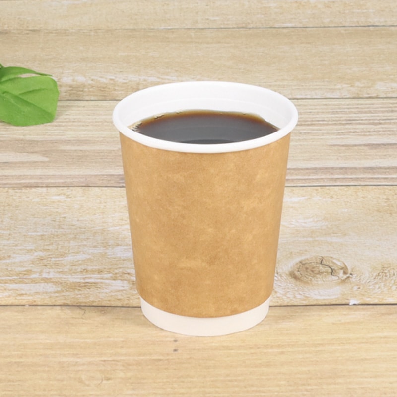 【※終売※】HU 8oz ダブルウォールクラフト柄カップ[入数:1,000]