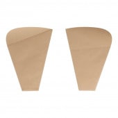 109-ワッフルクレープ袋　茶無地[入数:1,500]|クレープ包装紙|テイクアウト用品