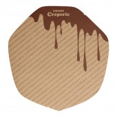 ラミクレープクラフト包装紙 変形 チョコレート[入数:3,000]|クレープ包装紙|テイクアウト用品