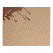 ラミクレープクラフト包装紙 S四角 チョコレート[入数:3,000]|クレープ包装紙|テイクアウト用品