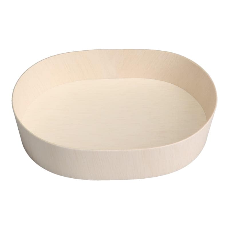 エコウッド容器 FLR-06B 楕円浅型 LOGO[入数:300]