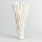 紙ストロー 6φ×210 バラ ホワイト[入数:6,000]|ストロー|カトラリー＆テーブルウエア