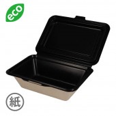 パルプモールド容器 KM-52 ブラック[入数:400]|テイクアウト容器|テイクアウト用品