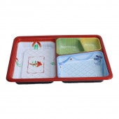 冷凍対応容器 TSR-70-55 夢彩ごぜん 本体 柄[入数:800]|プラスチック弁当容器|お弁当容器