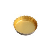 ゴールドプレート花カップ 60 (小) 金紙トレー[入数:1,200]|ケーキトレー|デザート容器