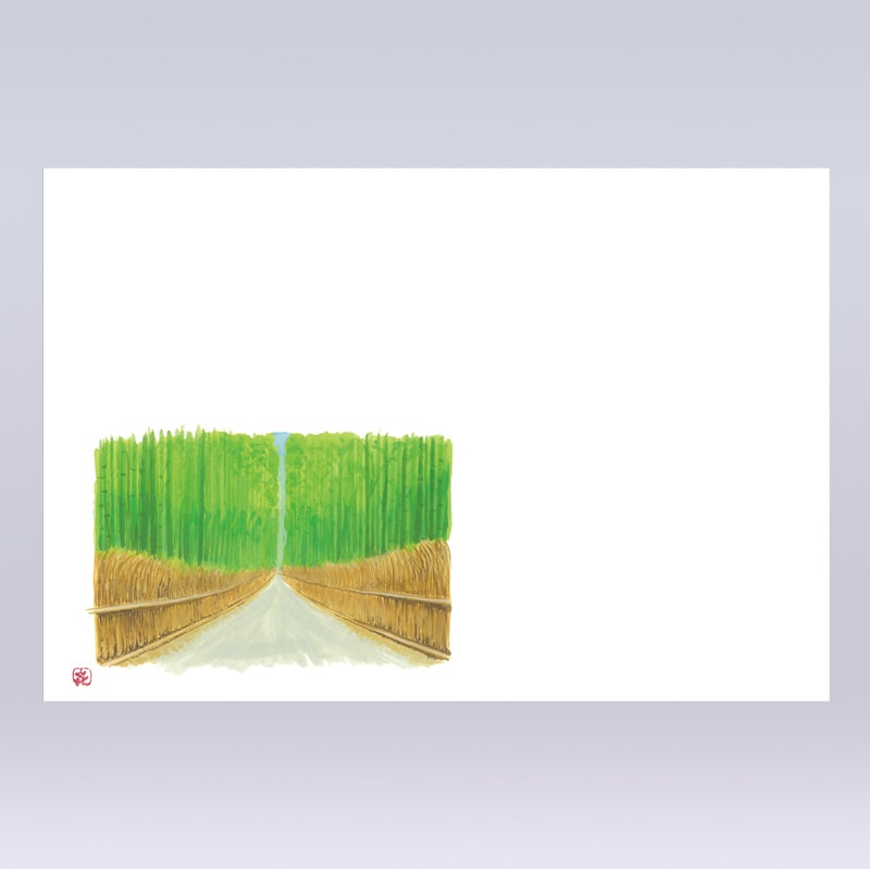 テーブルマット高級和紙 尺3寸 竹林の小径[入数:1,500]