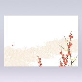 テーブルマット上質紙 尺3寸 梅 波柄[入数:3,000]