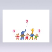 テーブルマット上質紙 尺3寸 赤い風船[入数:3,000]