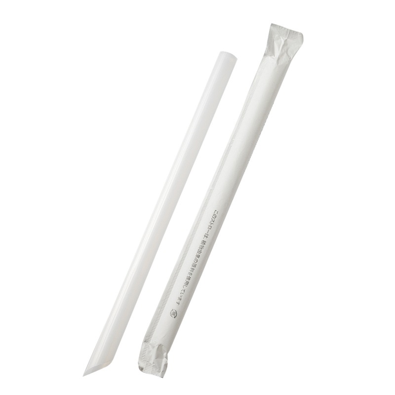 Bio-PEストレートストロー 12φ×210 紙袋入(N) 半透明[入数:4,000]