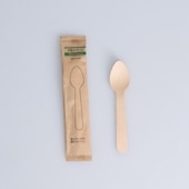 木製スプーン 110 紙完封袋(茶色)[入数:5,000]|スプーン・フォーク・ナイフ・マドラー|カトラリー＆テーブルウエア