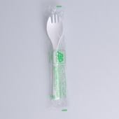 BP Fitフォーク＃160 PLA29.7% 単袋100本(100本×40袋)[入数:4,000]|スプーン・フォーク・ナイフ・マドラー|カトラリー＆テーブルウエア