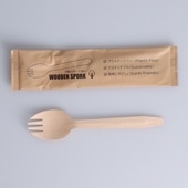 木製スポーク(BF)160mm 紙個包装[入数:2,000]|スプーン・フォーク・ナイフ・マドラー|カトラリー＆テーブルウエア