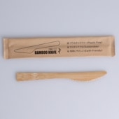 竹製ナイフ 170mm 紙個包装[入数:2,000]|スプーン・フォーク・ナイフ・マドラー|カトラリー＆テーブルウエア