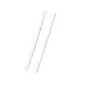 紙ストロー 紙袋入 ホワイト 4.5Φx160 キッズサイズ[入数:8,000]