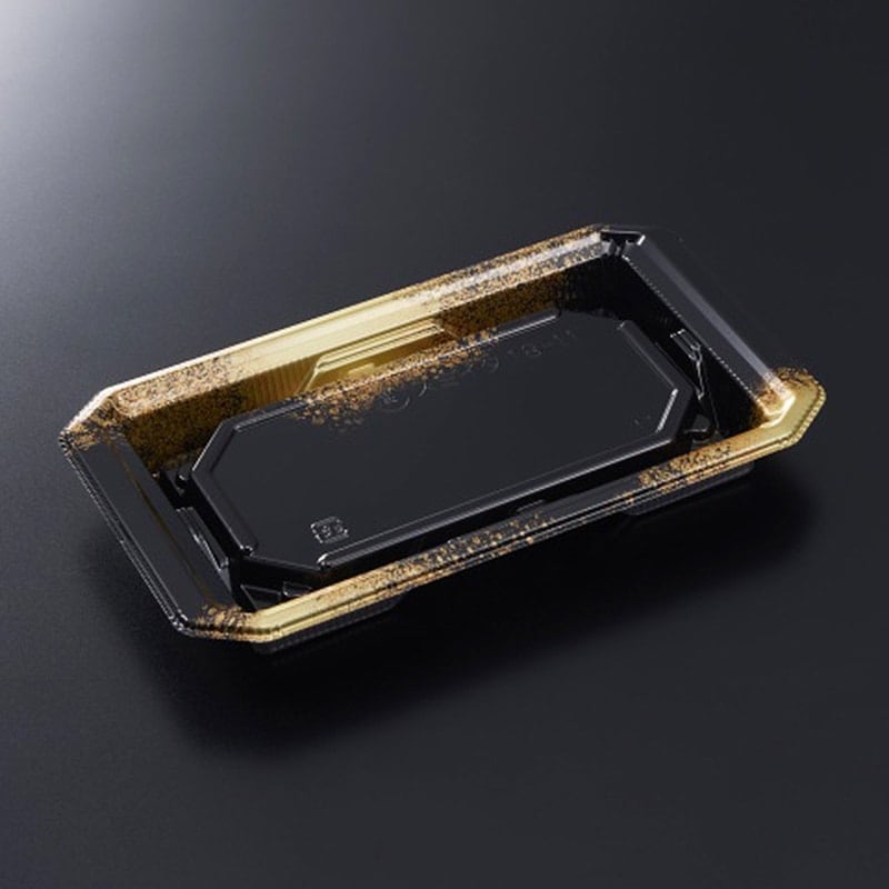 HS澄板 18-11 金彩BK-BK 身[入数:1,000]|寿司容器