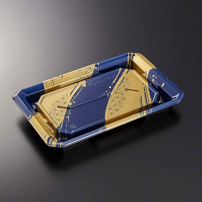 HS澄板 22-14 麻筆DB-BK 身[入数:600]|寿司容器