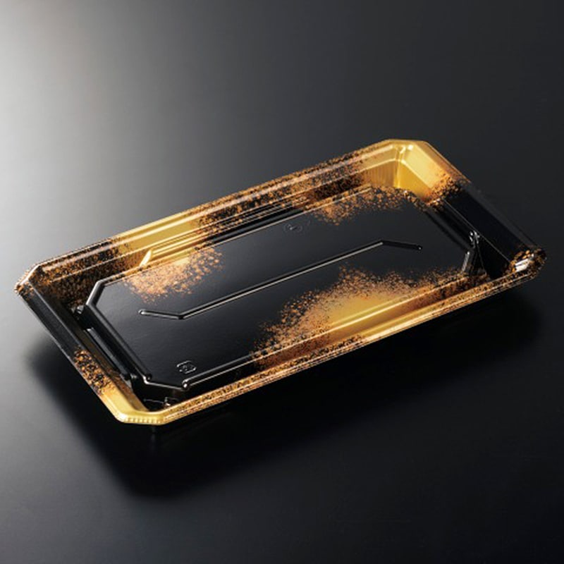 HS澄板 26-14 金彩BK-BK 身[入数:600]|寿司容器