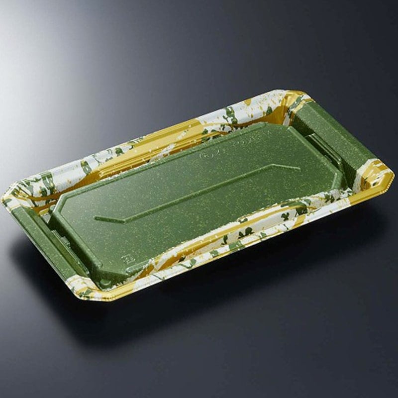 HS澄板 26-14 若草GN-BK 身[入数:600]|寿司容器