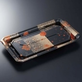 HS澄板 26-14 箔絵BK-BK 身[入数:600]|寿司容器