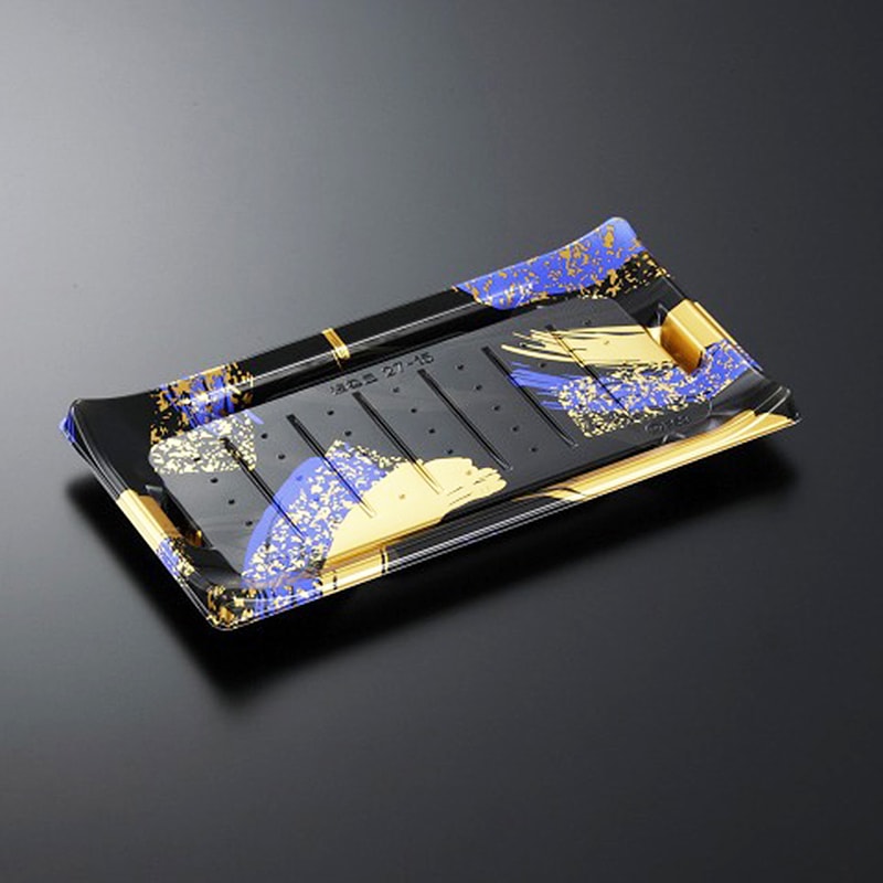 HS波ね皿 27-15 光琳BK-BK身[入数:600]|寿司容器