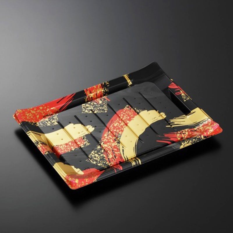 HS波ね皿 27-21 光琳R-BK 身[入数:300]|寿司容器