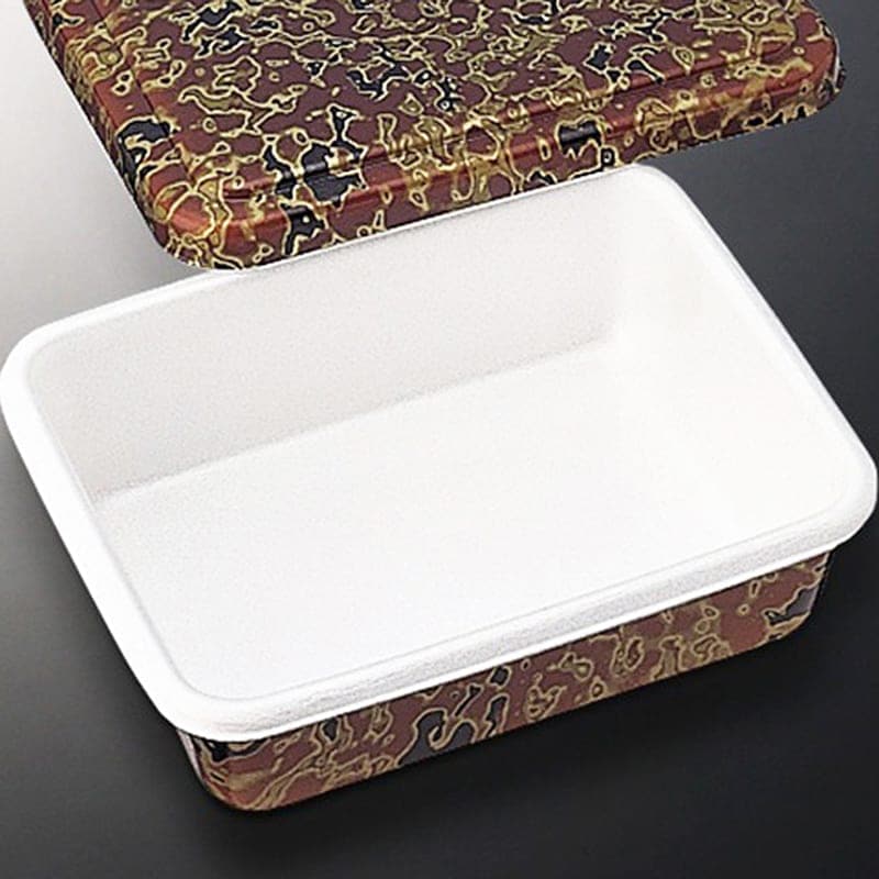 【本体・蓋セット】うな重 茶漆外 (共)[入数:500]|弁当ケース・仕切|お弁当容器