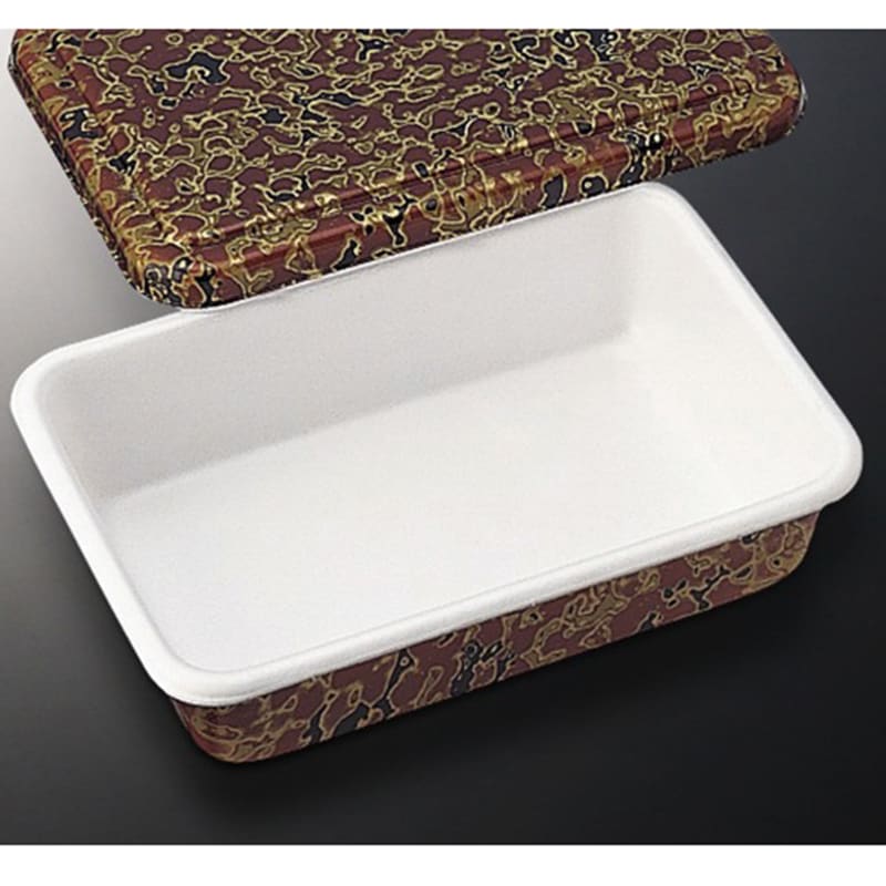 【本体・蓋セット】うな重 大 茶漆外 (共)[入数:400]|弁当ケース・仕切|お弁当容器