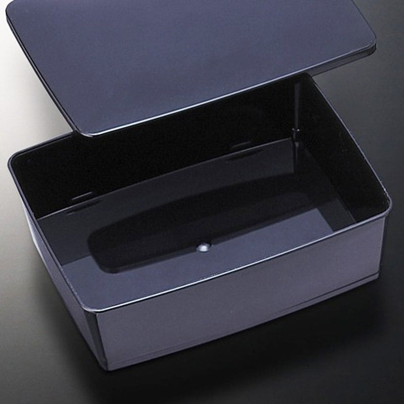 【本体・蓋セット】うな重 黒 (共)[入数:350]|弁当ケース・仕切|お弁当容器