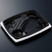 CTリル 24-20C 黒白 身[入数:600]|プラスチック弁当容器|お弁当容器