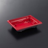 CT活膳 19-15 赤-BK 身[入数:1,000]|プラスチック弁当容器|お弁当容器