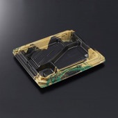 CT宝台膳 23-19C 風葉BK 身[入数:600]|プラスチック弁当容器|お弁当容器