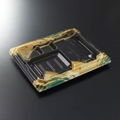 CT宝台膳 23-19E 風葉BK 身[入数:600]|プラスチック弁当容器|お弁当容器