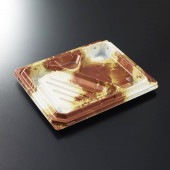 CT宝台膳 23-19L 伊織BR 身[入数:600]|プラスチック弁当容器|お弁当容器