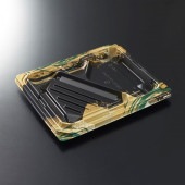 CT宝台膳 23-19L 風葉BK 身[入数:600]|プラスチック弁当容器|お弁当容器