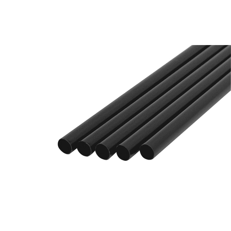 バイオマスストローアイスコーヒー用4.5㎜×18㎝ストレート 包装なし 黒[入数:20,000]