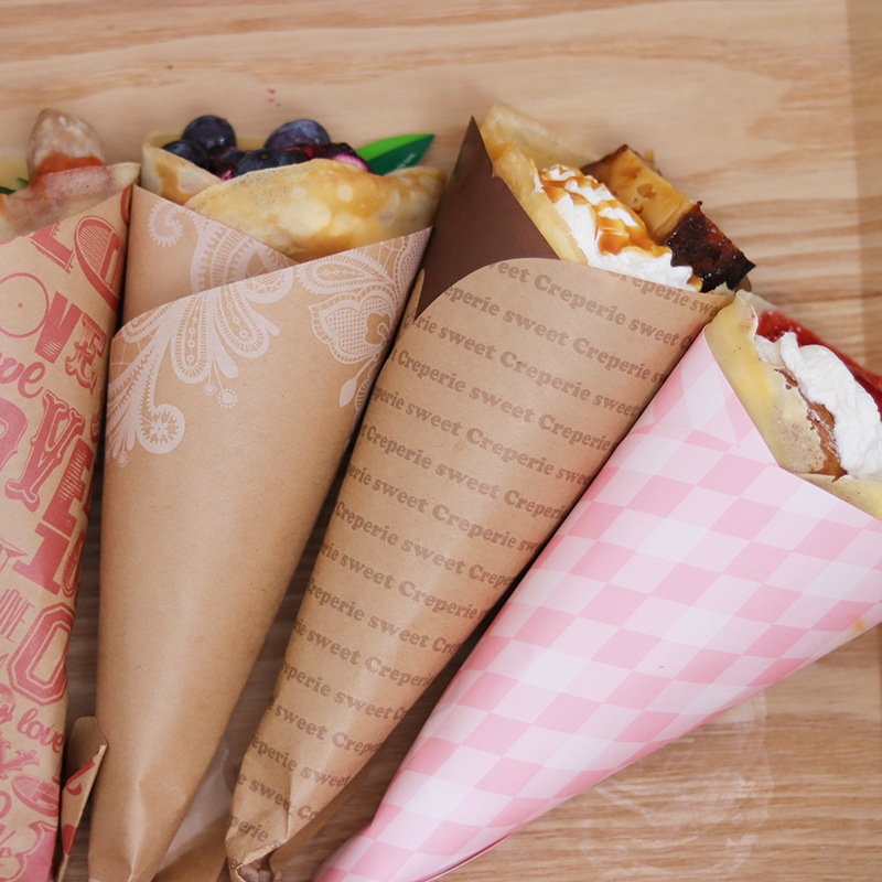 ラミクレープ包装紙 変形 ピンク[入数:3,000] | テイクアウト用品