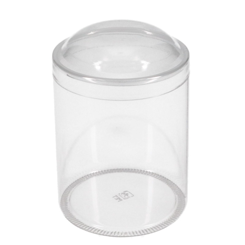 バイオマスPET円筒ケース（ドーム蓋）80φ×100H[入数:50