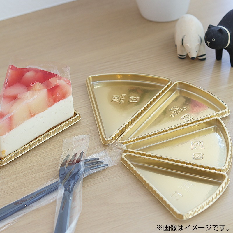 欠品中※】SK7-10 三角ゴールドケーキトレー[入数:2,000] | デザート