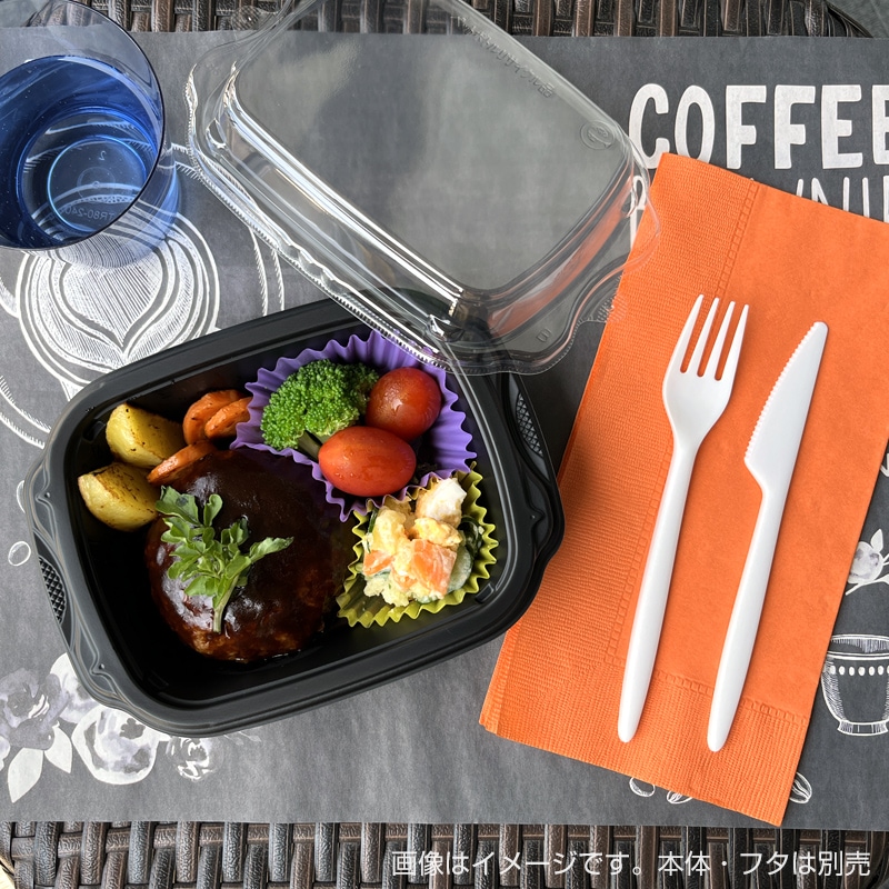 FTデリプレ角18-13(45)耐寒黒[入数:900] | お弁当容器,プラスチック