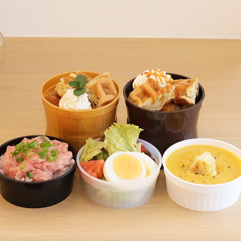 バイオ ココマル IR88-150H 黒[入数:500] | デザート容器,ケーキ容器