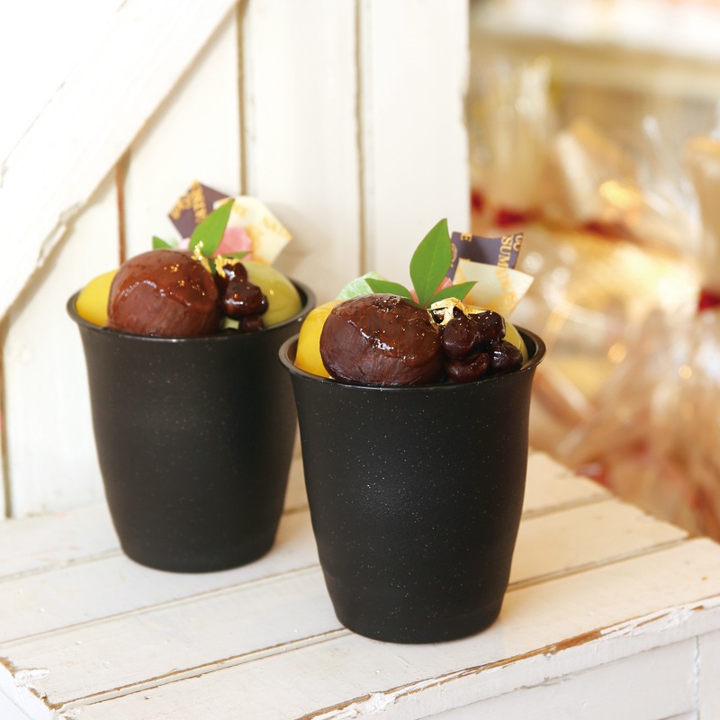 なごみカップ 黒 [入数:500] | デザート容器,デザートカップ | 食品